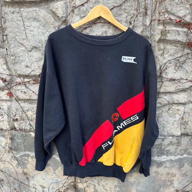 90s 익스클루시브 스포츠웨어 플레임 스웻 셔츠 맨투맨 m