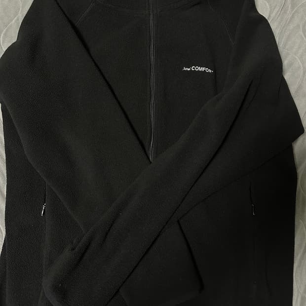 지초이컴포트 24-006 플리스 집업후디 블랙 3