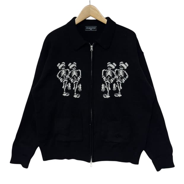 나이스고스트클럽 댄싱 스켈레톤 니트집업