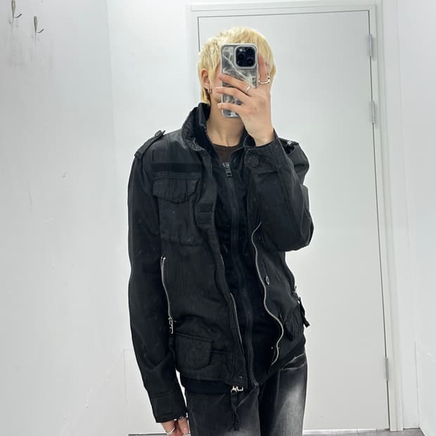 Buckaroo grunge fake layered bomber jack