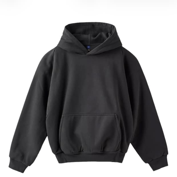 이지 갭 로고 슈렁큰 후드 블랙 XXL 후디