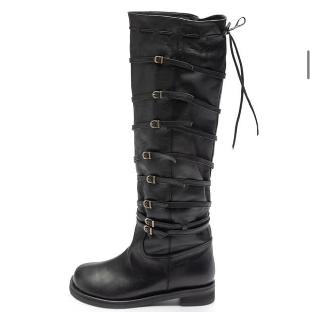 (새상품) then bb boots 블랙 실버버클 235