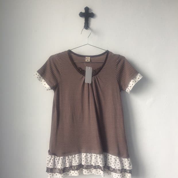 Dot pattern layered lace point stripe pa