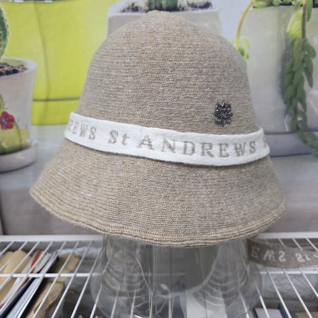 세인트앤드류스 여성겨울모자 니트모자 테잎 퍼 보닛햇 KG63