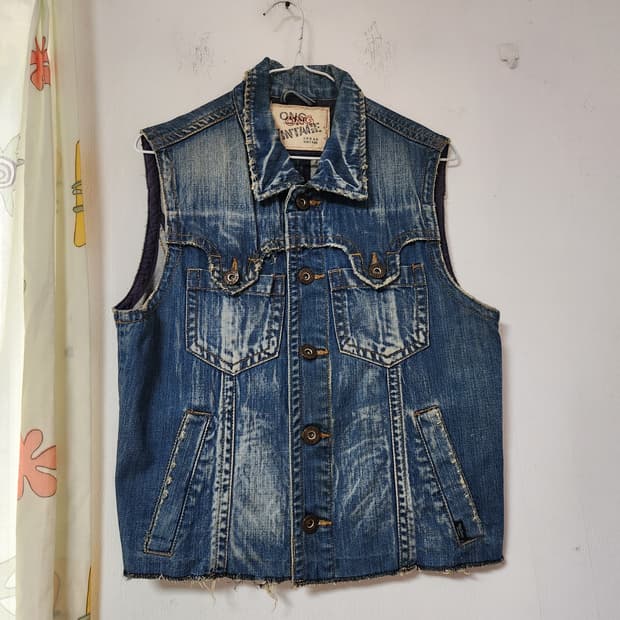 어반 빈티지 데님 조끼 청베스트 90