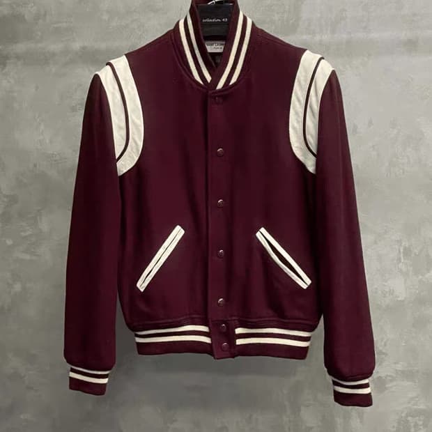 생로랑 테디 버건디 자켓 46