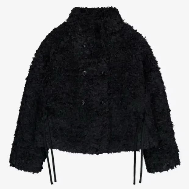 코이세이오 헤어리 퍼자켓 블랙