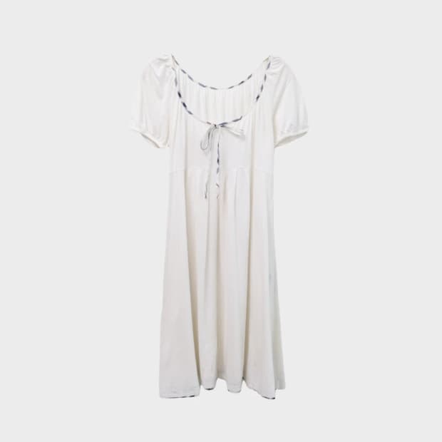 버버리 블루라벨 퍼프소매 미디 원피스 65932