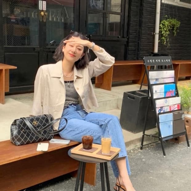 에이치모드 베이지셔츠