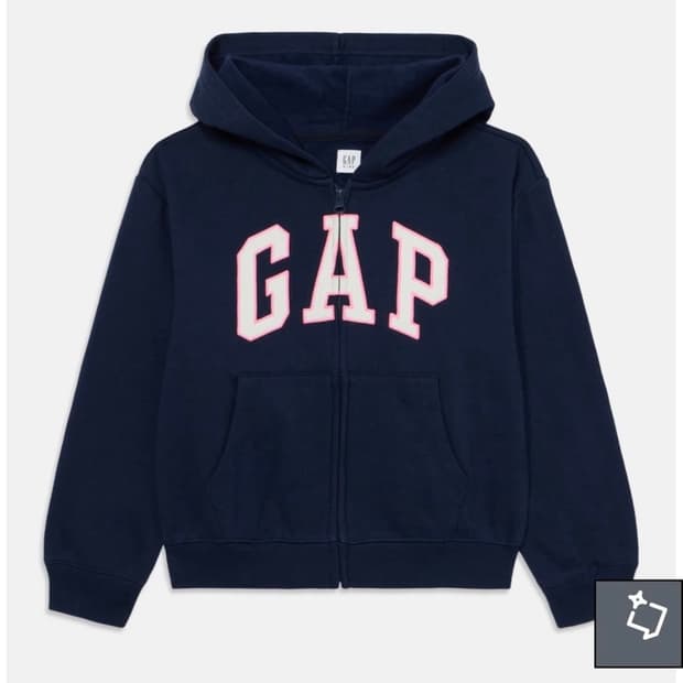 갭 GAP 키즈 리렉스드 갭 로고 후드 집업