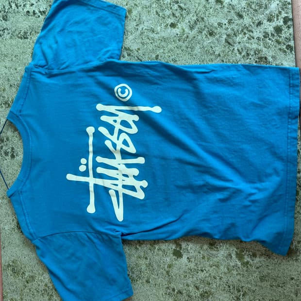 빈티지 Stussy blue T