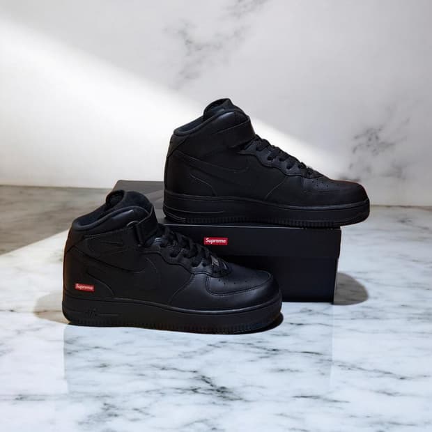 나이키 슈프림 에어포스 미드 블랙 270