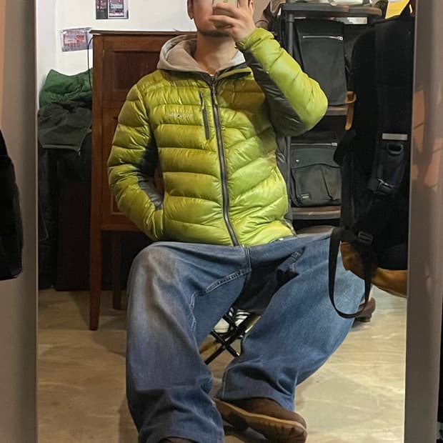 몽벨 구스다운 경량패딩 XL