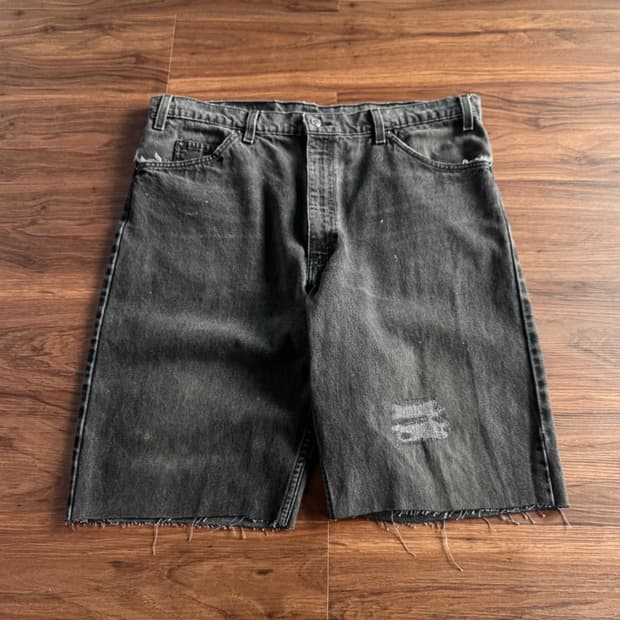 [38]90's 리바이스 Made in USA 550 흑청 컷오프 쇼츠
