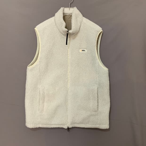 L 내셔널지오그래픽 제시에너 리버시블 플리스 뽀글이 베스트 조끼