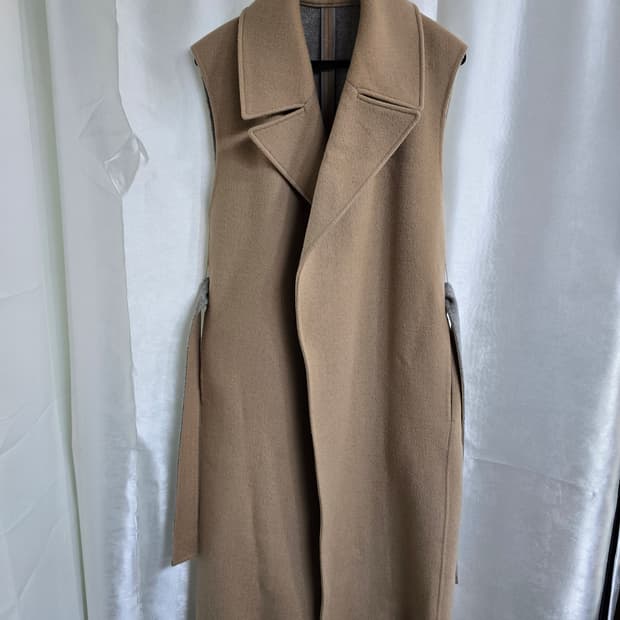 SYSTEM 시스템 베이지 롱 조끼 코트 (1963)