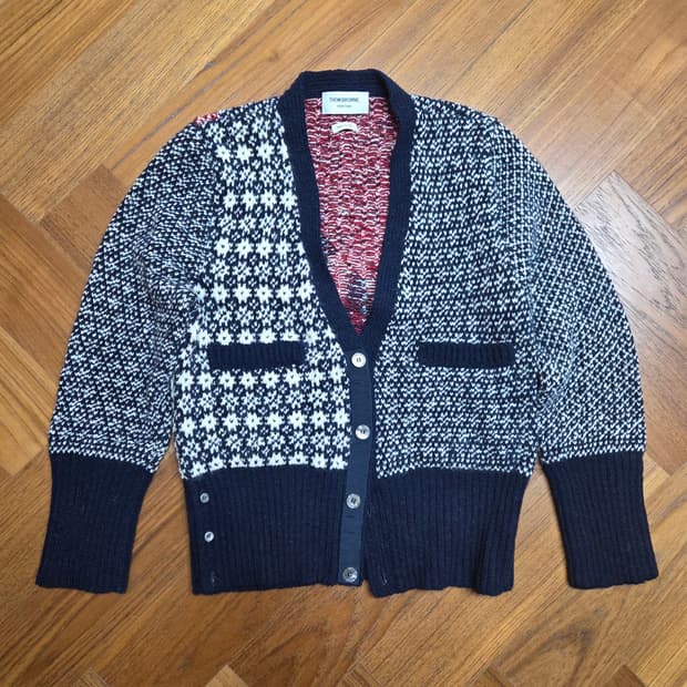 톰브라운 페어아일 니트 가디건