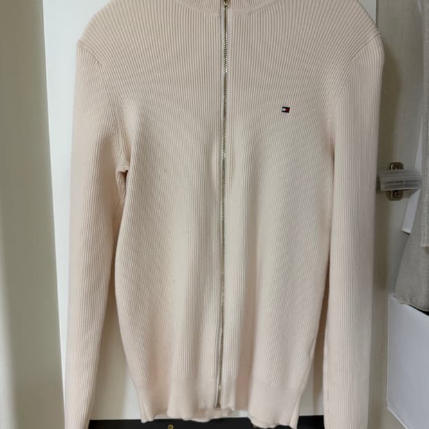 [타미힐피거] 여성 슬리브 집업 져지 (아이보리 / XS)