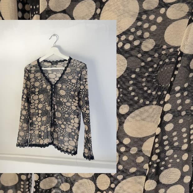 [VARIATION] dot pattern cardigan