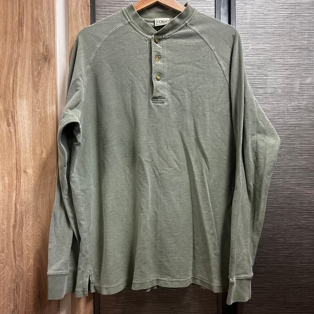 엘엘빈 그린 헨리넥 긴팔티셔츠 L