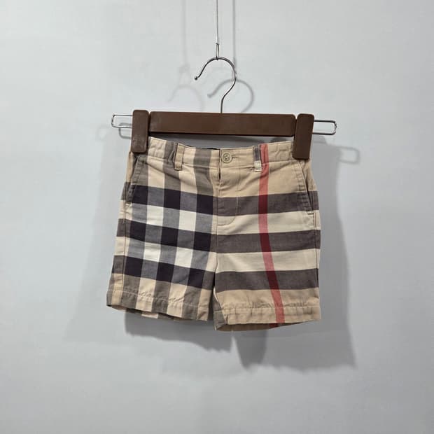 버버리 키즈 노바체크 반바지 80/47