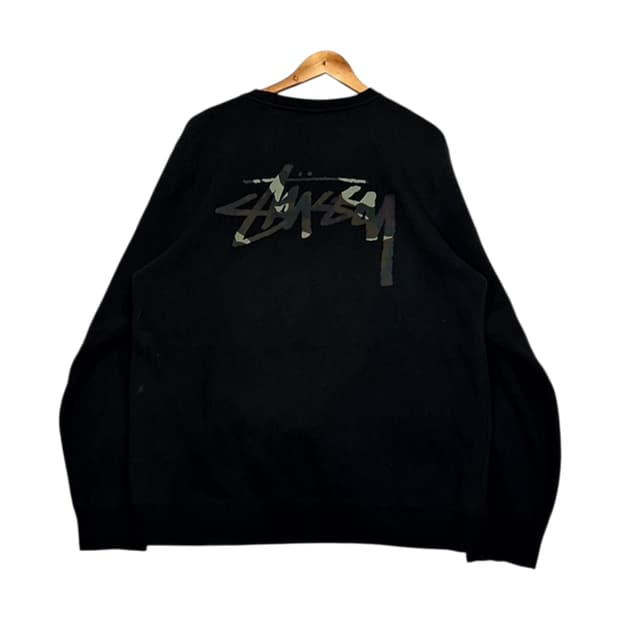 Stussy 스투시 카모 스탁 빅 로고 맨투맨