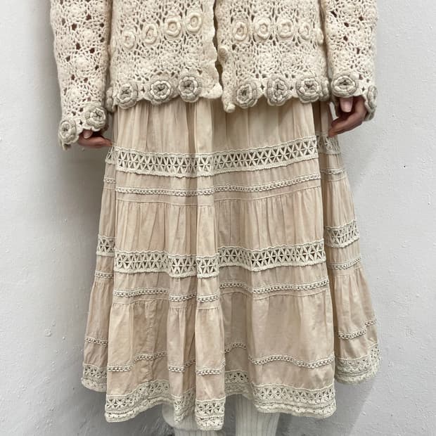 모리 크로셰 캉캉 스커트 