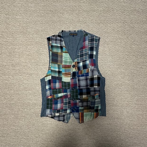 BLUE BLUE japan patchwork vest