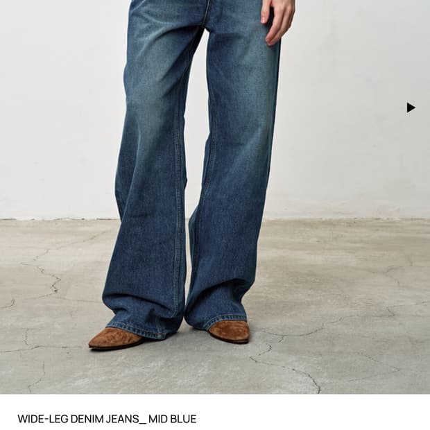 토니웩 와이드 레그데님 미드 블루 30size