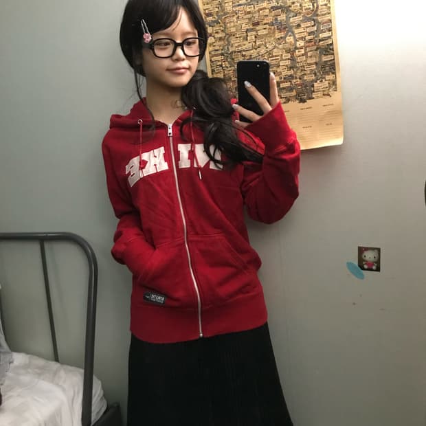 NIKE 나이키 키치 스포티 레드 후드집업