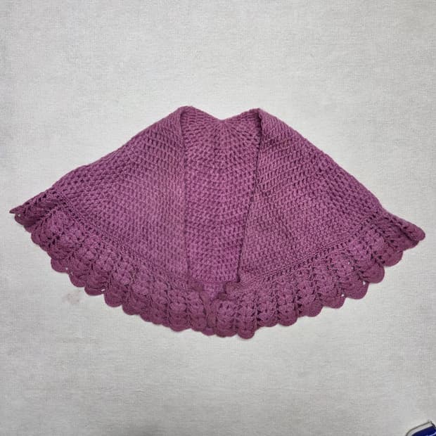 일본 빈티지 모리걸 크로셰 니트 숄 망토