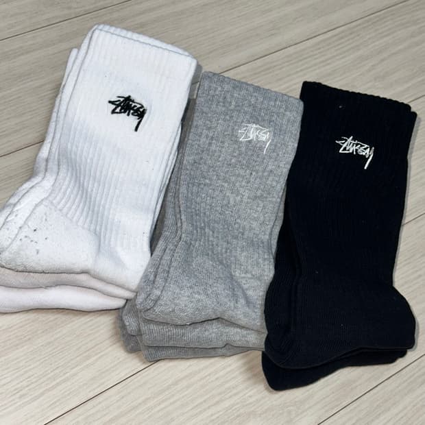 stussy crew socks 3 pack all colors