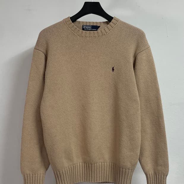 폴로 랄프로렌 베이지 헤비 코튼 니트 (on.546)