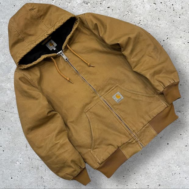 [S] 칼하트 액티브 후드 집업 브라운 자켓