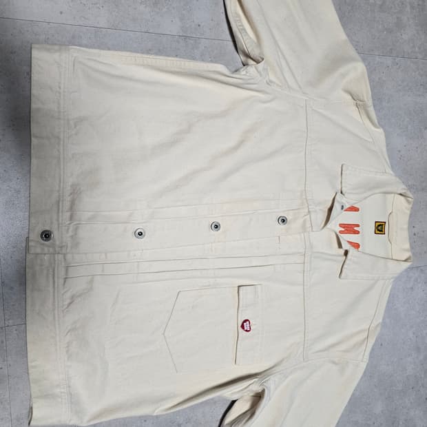 휴먼 메이드 내츄럴 데님 워크 자켓 화이트 xxl