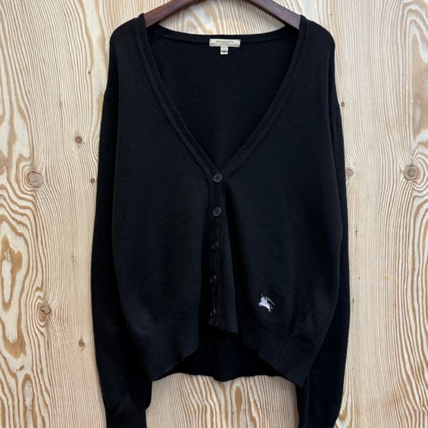 버버리 벰톤 체크 패치 가디건