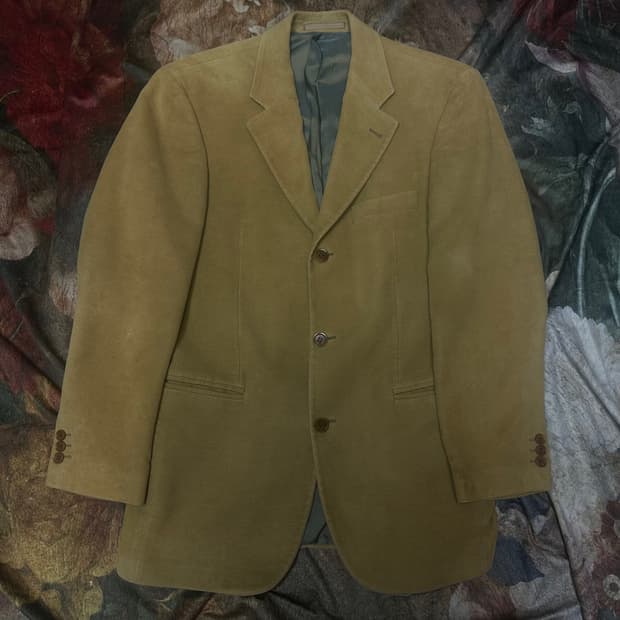 휴고보스 캐주얼 베이지 스웨이드블레이저 100