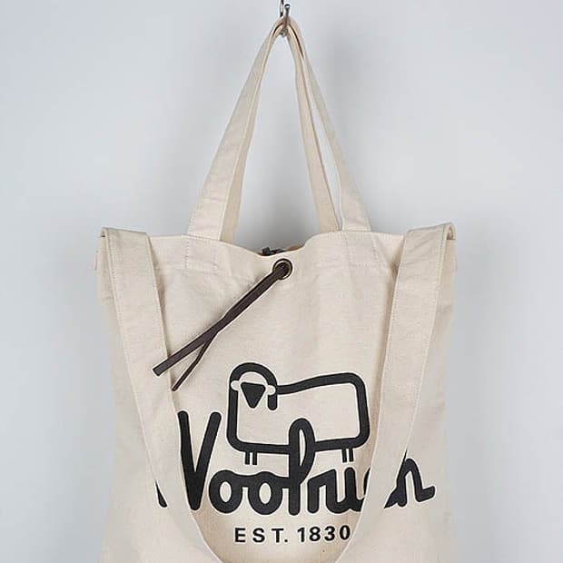  WOOLRICH big logo canvas 2ways bag