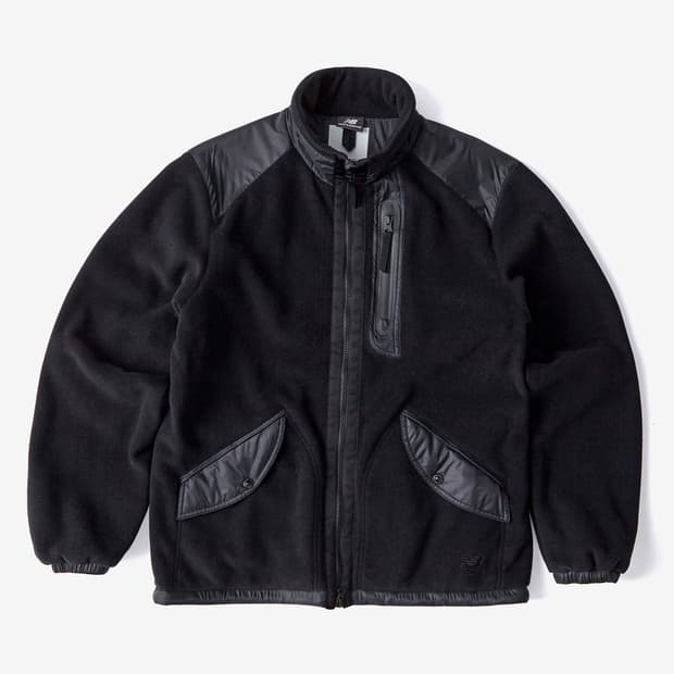 새상품(M)이스트로그x뉴발란스 후리스 자켓 블랙