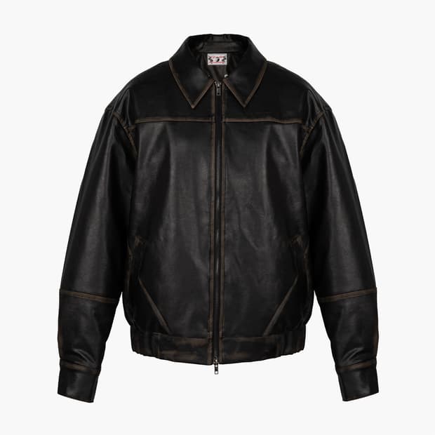 ROUGHNECK Washing Leather Blouson Jacket