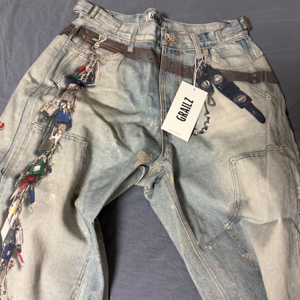 그레일즈 키체인 일루젼 데님팬츠 블루