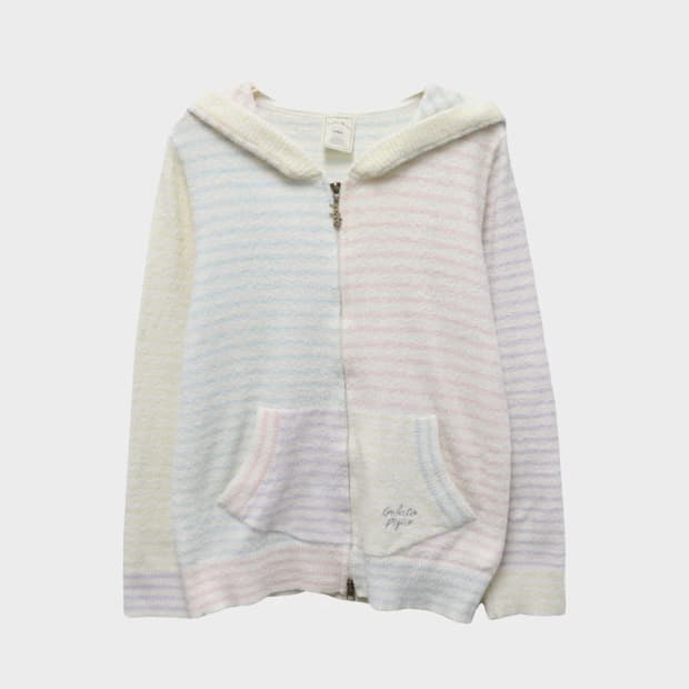 젤라또피케 스트라이프 홈웨어 후드 집업 60466