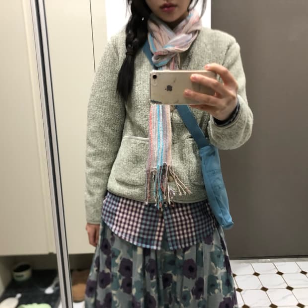 빈티지 플라워 스커트