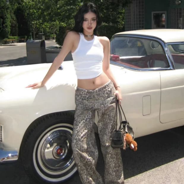 에스트렐라스 vintage leopard casual pants