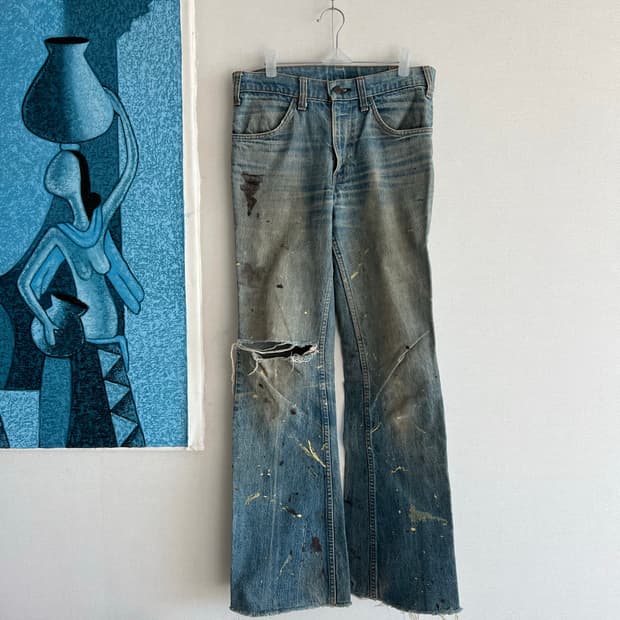 1970년대 오리지널 리바이스 빈티지 오렌지탭 646