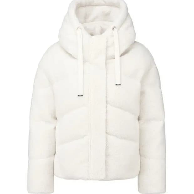 게스 뽀글이 후디 숏패딩