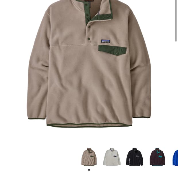 파타고니아 신칠라 스냅-T 플리스 풀오버 씨버드 그레이