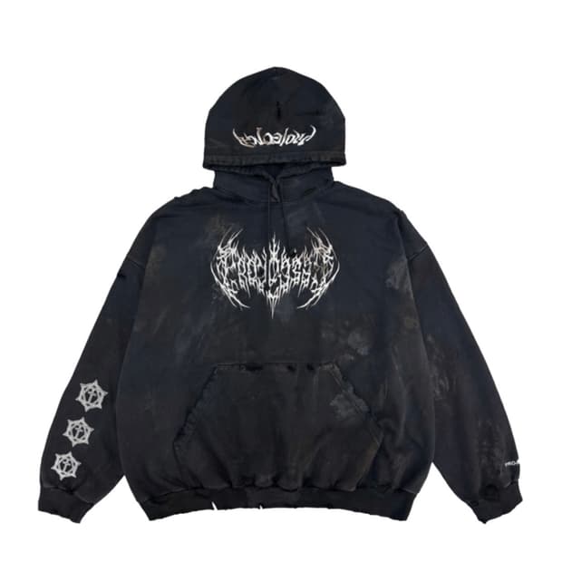 2) 프로젝트GR 메탈릭 로고후드 블랙