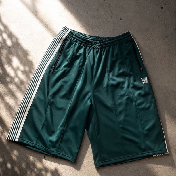 니들스 x LHP 트랙 쇼츠 폴리 스무스 그린