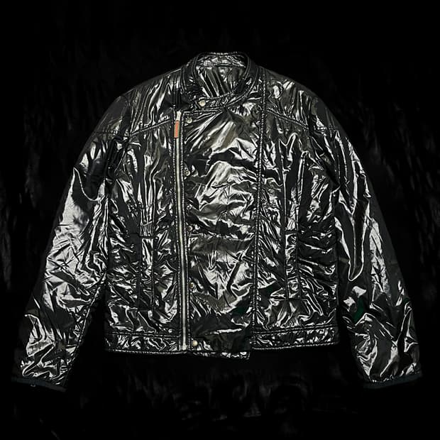 구찌 광택 라이더 패딩 자켓